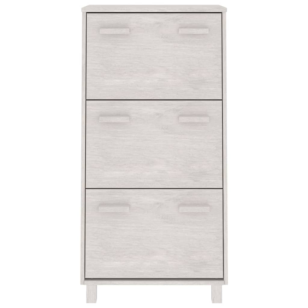 vidaXL Shoe Cabinet | White | Solid pinewood, MDF, plastic | Medium 3