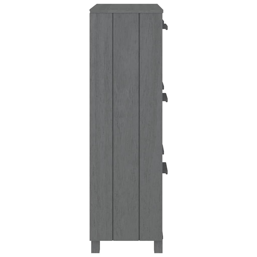 vidaXL Shoe Cabinet | Dark grey | Solid pinewood | Medium | Shoe Cabinet 5