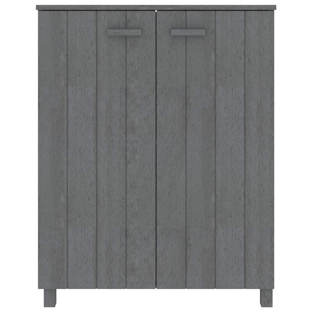 vidaXL Shoe Cabinet | Dark Grey | Solid pinewood | Medium | Shoe Cabinet 3