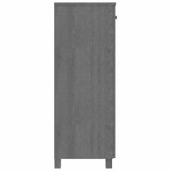 vidaXL Shoe Cabinet | Dark Grey | Solid pinewood | Medium | Shoe Cabinet 4