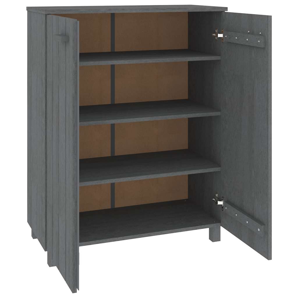 vidaXL Shoe Cabinet | Dark Grey | Solid pinewood | Medium | Shoe Cabinet 5