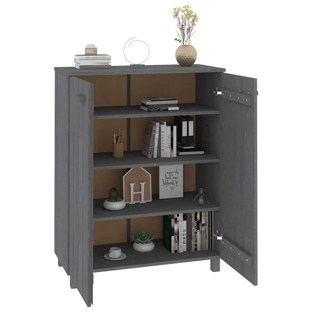 vidaXL Shoe Cabinet | Dark Grey | Solid pinewood | Medium | Shoe Cabinet 6