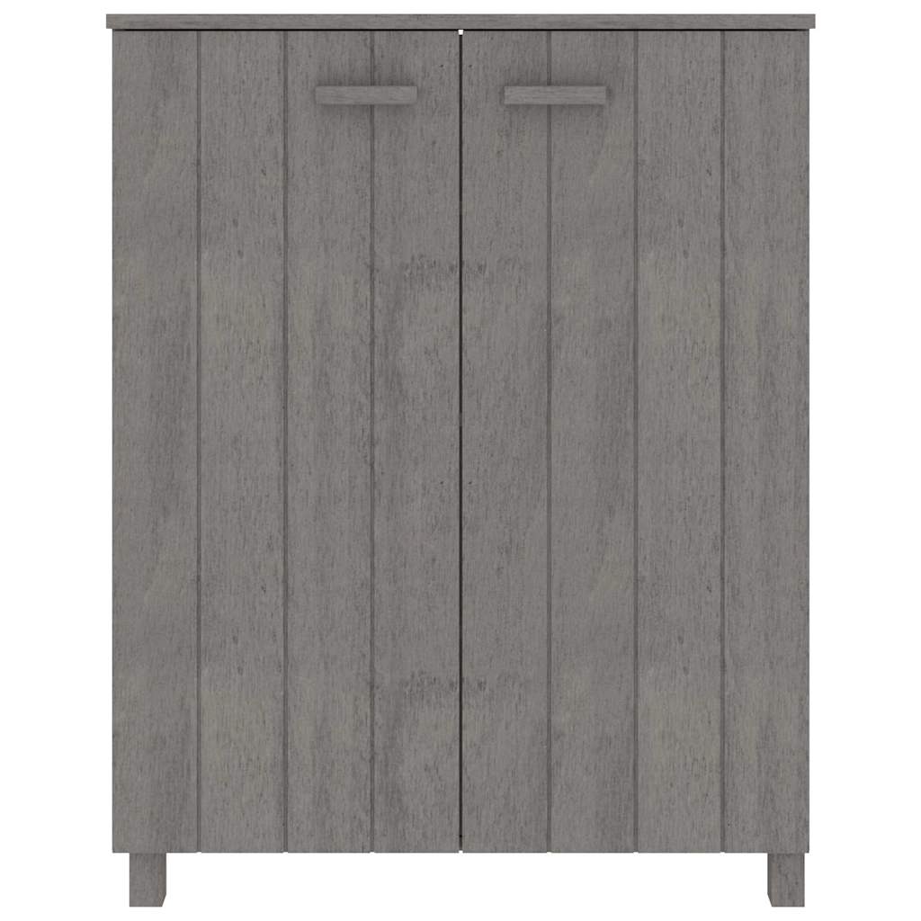vidaXL Shoe Cabinet | Light grey | Solid pine wood, MDF | Medium | Rectangular 3