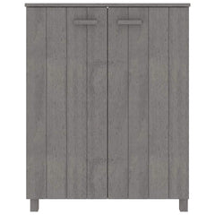 vidaXL Shoe Cabinet | Light grey | Solid pine wood, MDF | Medium | Rectangular 3