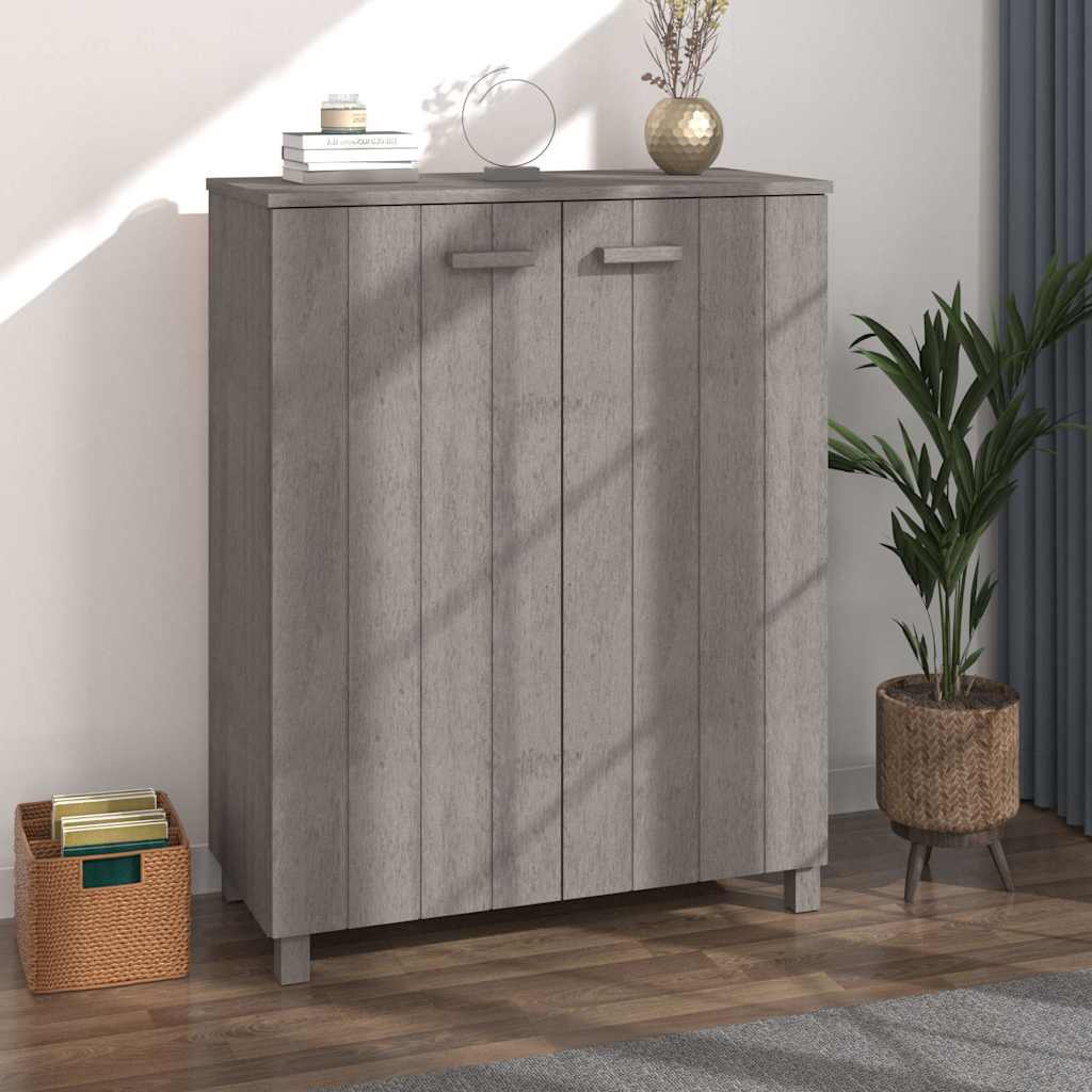 vidaXL Shoe Cabinet | Light grey | Solid pine wood, MDF | Medium | Rectangular 1