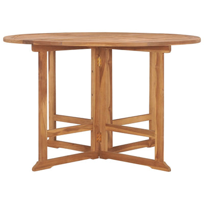 5 Piece Folding Outdoor Dining Set Solid Wood Teak