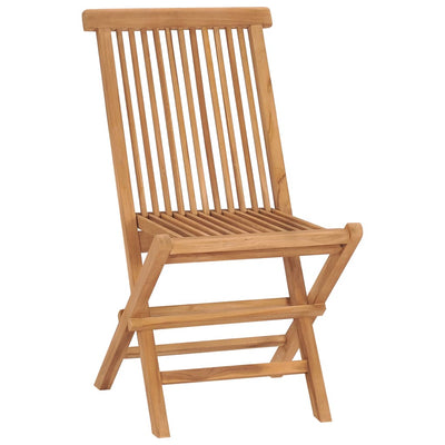 Folding Garden Chairs 6 pcs Solid Teak Wood