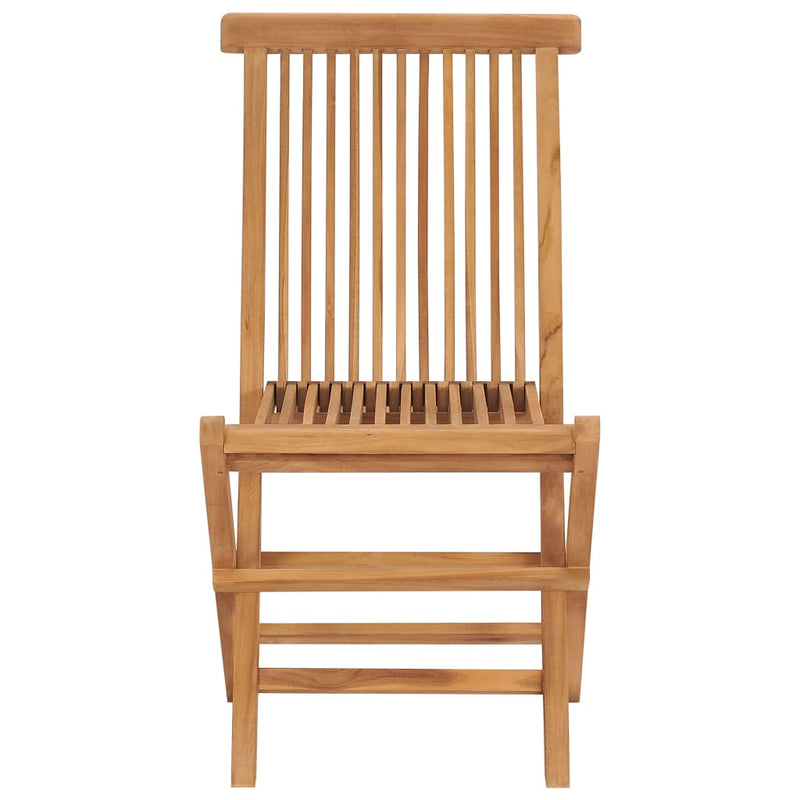 Folding Garden Chairs 6 pcs Solid Teak Wood