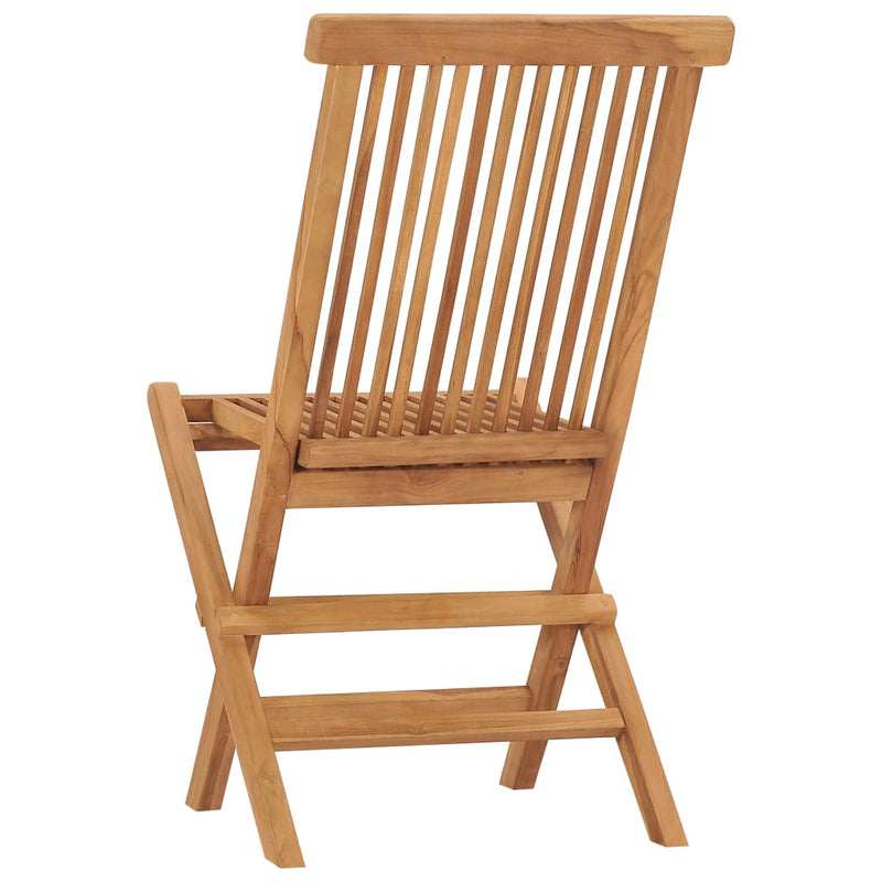 Folding Garden Chairs 6 pcs Solid Teak Wood