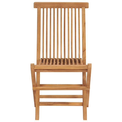 Folding Garden Chairs 8 pcs Solid Teak Wood