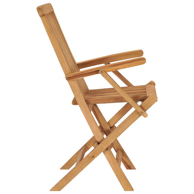 Folding Garden Chairs 4 pcs Solid Teak Wood