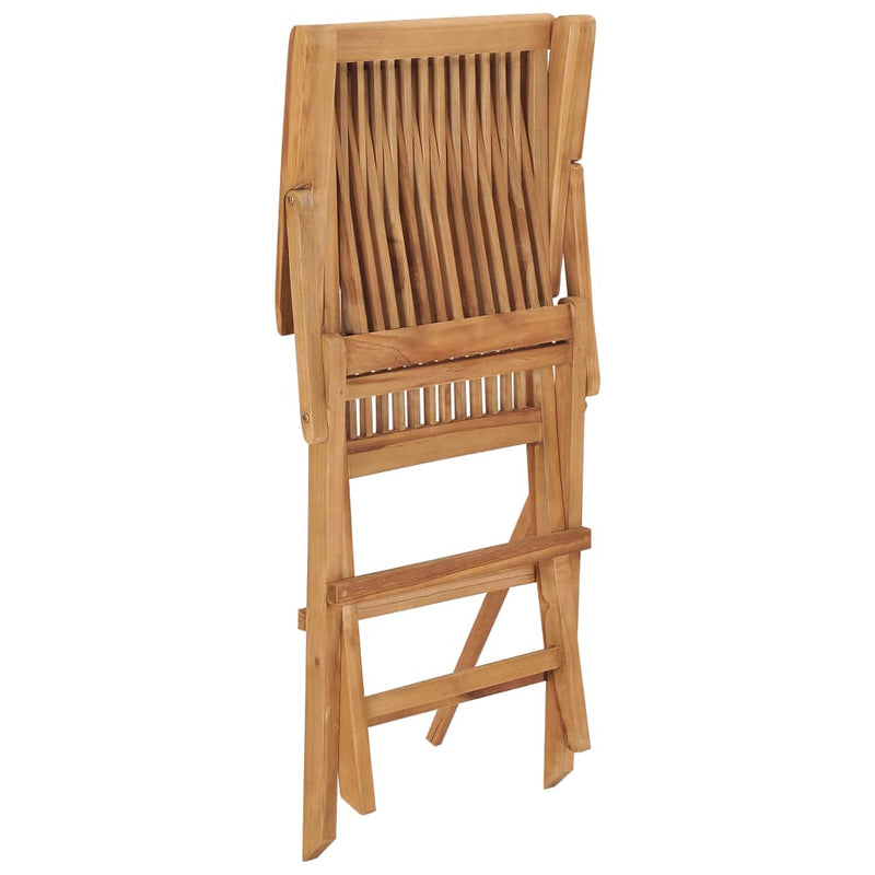 Folding Garden Chairs 4 pcs Solid Teak Wood