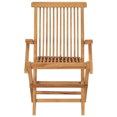 Folding Garden Chairs 4 pcs Solid Teak Wood