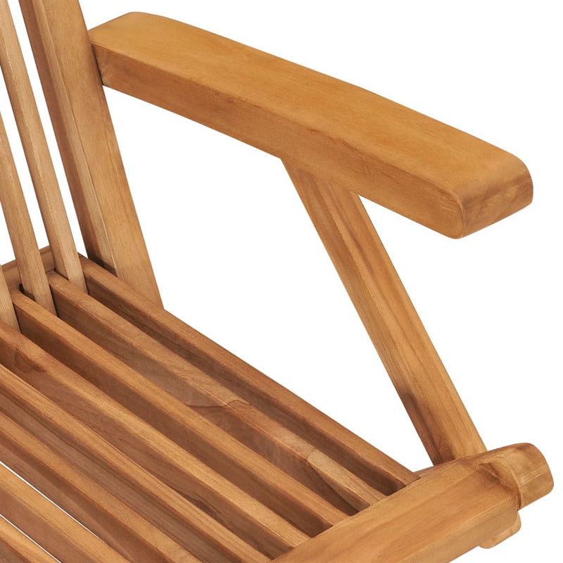 Folding Garden Chairs 4 pcs Solid Teak Wood