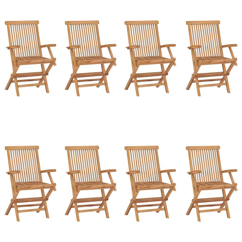 Folding Chairs Solid Teak Wood 8
