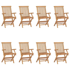 Folding Chairs Solid Teak Wood 8