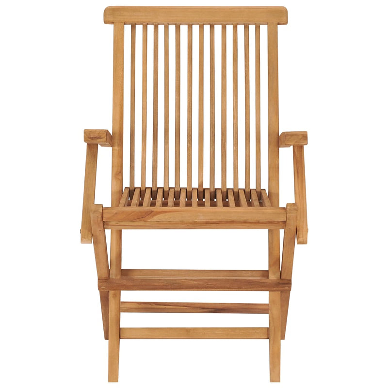 Folding Garden Chairs 8 pcs Solid Teak Wood