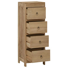 340741 vidaXL Chest of Drawers 30x30x90 cm Solid Wood Teak 3