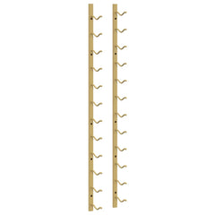 vidaXL Wall Mounted Wine Rack for 12 Bottles Gold Iron 2