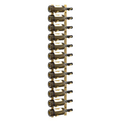 vidaXL Wall Mounted Wine Rack for 12 Bottles Gold Iron 4