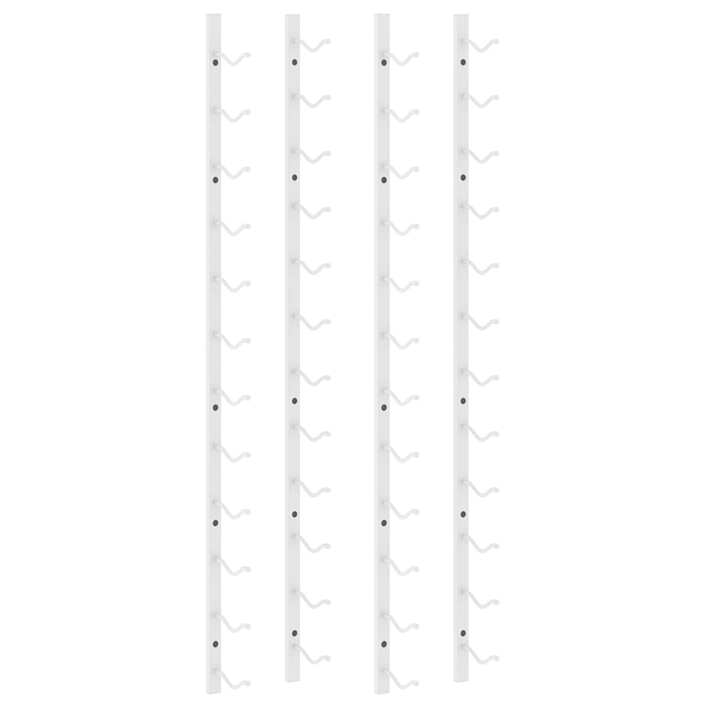 vidaXL Wall Mounted Wine Rack for 12 Bottles 2 pcs White Iron 2