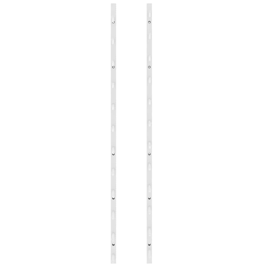 vidaXL Wall Mounted Wine Rack for 12 Bottles 2 pcs White Iron 5