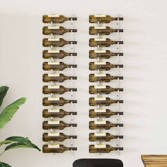 vidaXL Wall Mounted Wine Rack for 12 Bottles 2 pcs White Iron 1
