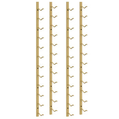 vidaXL Wall Mounted Wine Rack for 12 Bottles 2 pcs Gold Iron 2