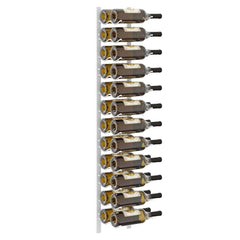 vidaXL Wall Mounted Wine Rack for 24 Bottles 2 pcs White Iron 4