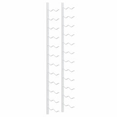 vidaXL Wall Mounted Wine Rack for 24 Bottles 2 pcs White Iron 5