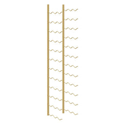 vidaXL Wall Mounted Wine Rack for 36 Bottles Gold Iron 2
