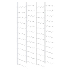 vidaXL Wall Mounted Wine Rack for 36 Bottles 2 pcs White Iron 2