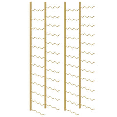 vidaXL Wall Mounted Wine Rack for 36 Bottles 2 pcs Gold Iron 2