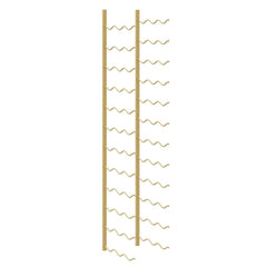 vidaXL Wall Mounted Wine Rack for 36 Bottles 2 pcs Gold Iron 5