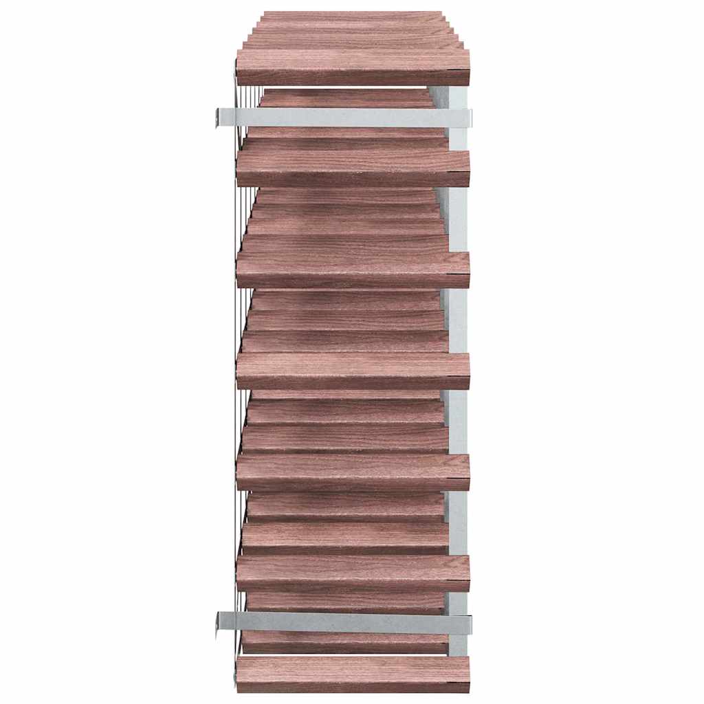 vidaXL Wine Rack for 42 Bottles Brown Solid Wood Pine 6