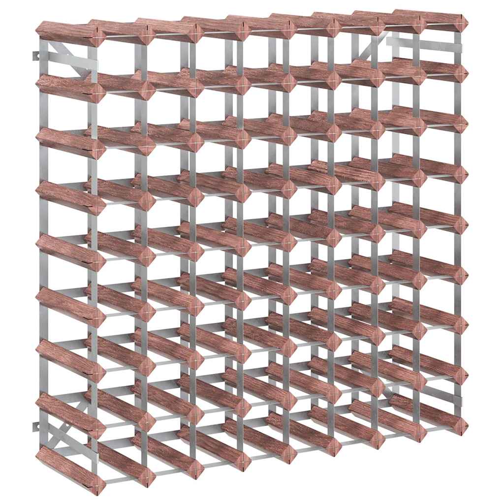 vidaXL Wine Rack for 72 Bottles Brown Solid Wood Pine 2