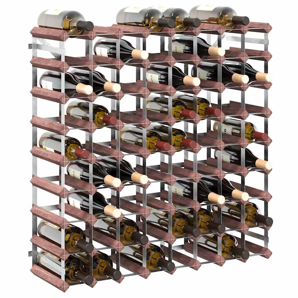 vidaXL Wine Rack for 72 Bottles Brown Solid Wood Pine 4