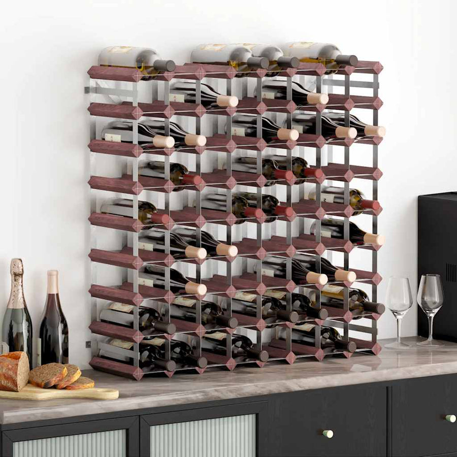 vidaXL Wine Rack for 72 Bottles Brown Solid Wood Pine 1