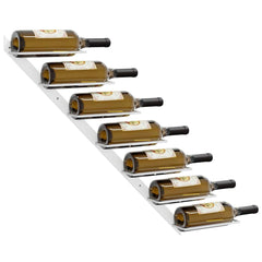 vidaXL Wall-mounted Wine Rack for 7 Bottles White Metal 4