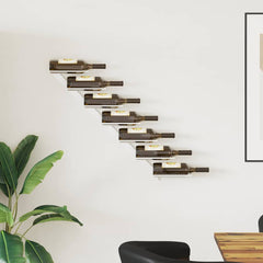 vidaXL Wall-mounted Wine Rack for 7 Bottles White Metal 1