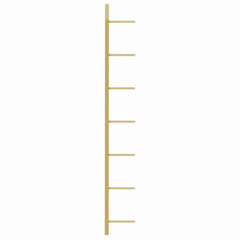 vidaXL Wall-mounted Wine Rack for 7 Bottles Gold Metal 6