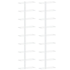 vidaXL Wall-mounted Wine Rack for 9 Bottles 2 pcs White Iron 2
