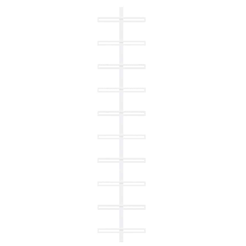 vidaXL Wall-mounted Wine Rack for 10 Bottles 2 pcs White Metal 6