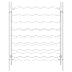 vidaXL Wine Rack for 48 Bottles White Metal 5
