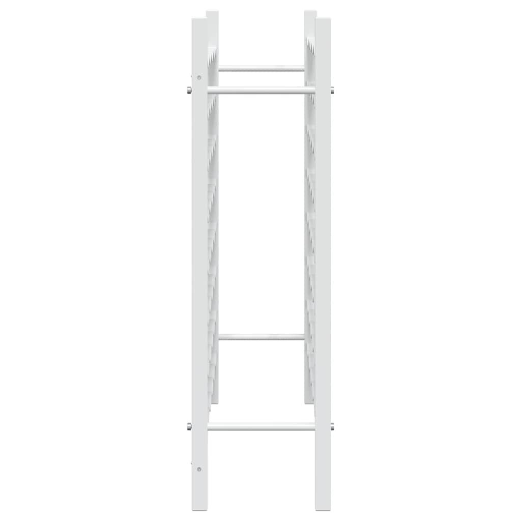 vidaXL Wine Rack for 48 Bottles White Metal 6