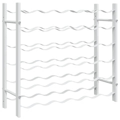 vidaXL Wine Rack for 36 Bottles White Metal 2