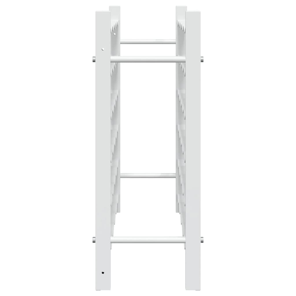 vidaXL Wine Rack for 36 Bottles White Metal 6