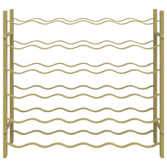 vidaXL Wine Rack for 36 Bottles Gold Metal 5