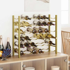vidaXL Wine Rack for 36 Bottles Gold Metal 1