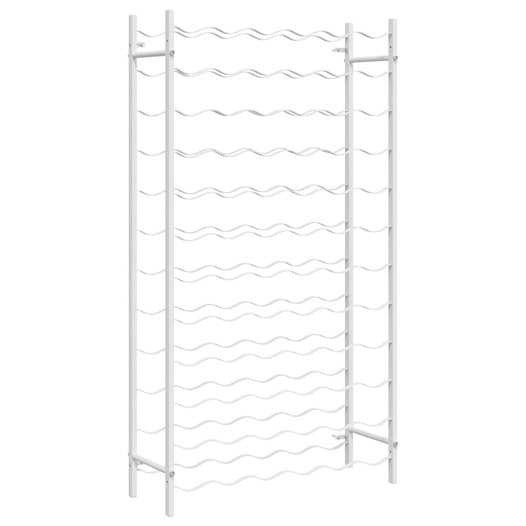vidaXL Wine Rack for 72 Bottles White Metal 2